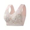 Sexy Lace Bras for Women Perspective Full Cup Solid Color Brassiere V-Neck Seamless Crop Top Female Push Up Breathable Lingerie