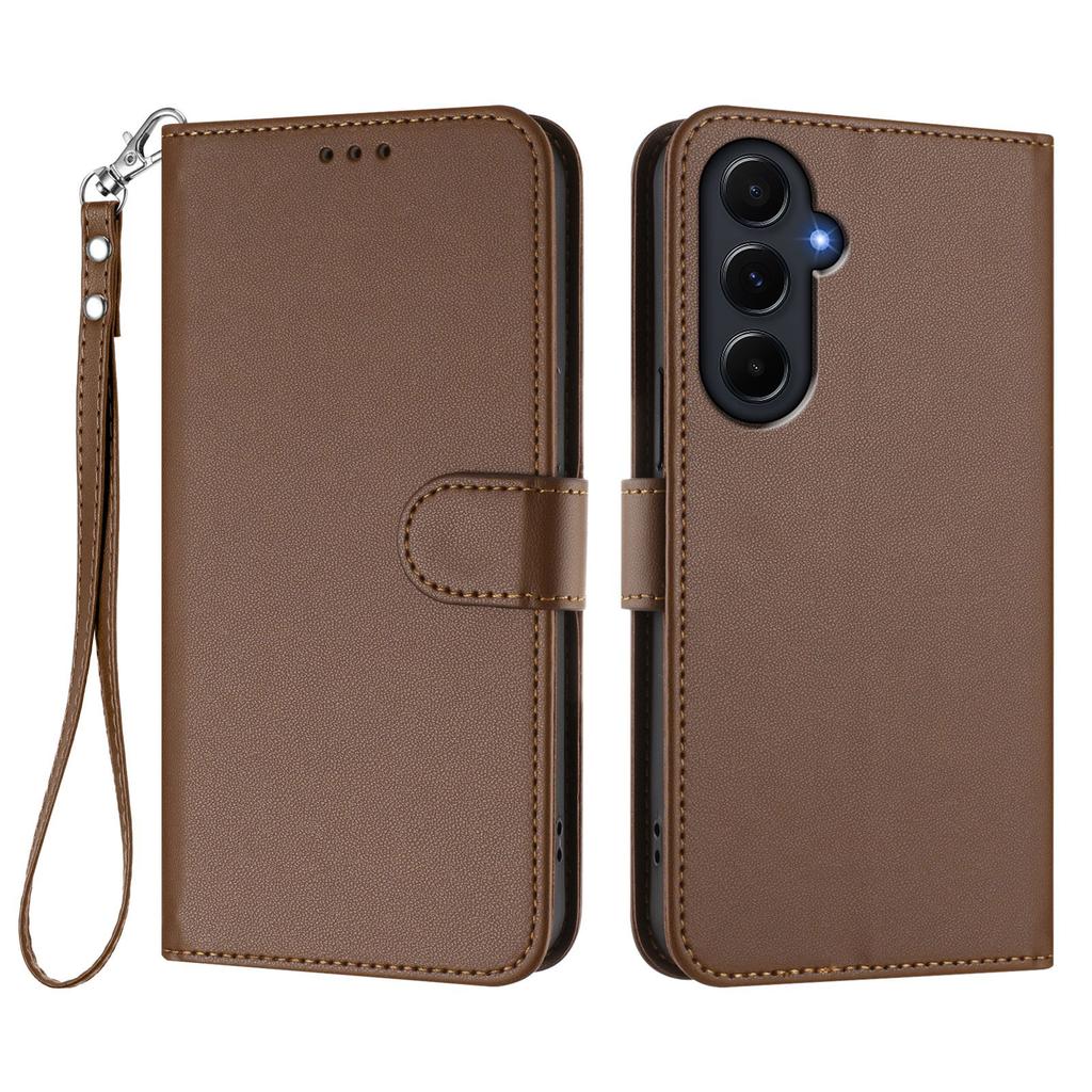 For Samsung Galaxy A55 5G Leather Case Wallet Stand Phone Cover with Wrist Strap