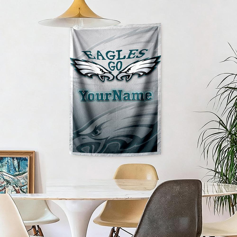 Philadelphia Eagles Custom Your Name Wall Decor Tapestry Art For Pet Memorial Birthdaywedding Party Backdrop Family Gift