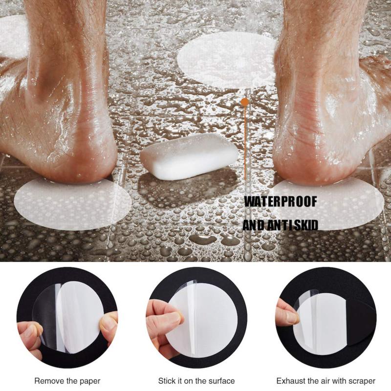 24 шт., 8 см, противоскользящие наклейки, наклейка для ванны, душа, клейкая наклейка для ванной, ступни для ванны, наклейки, пол, круглая форма, противоскользящая наклейка