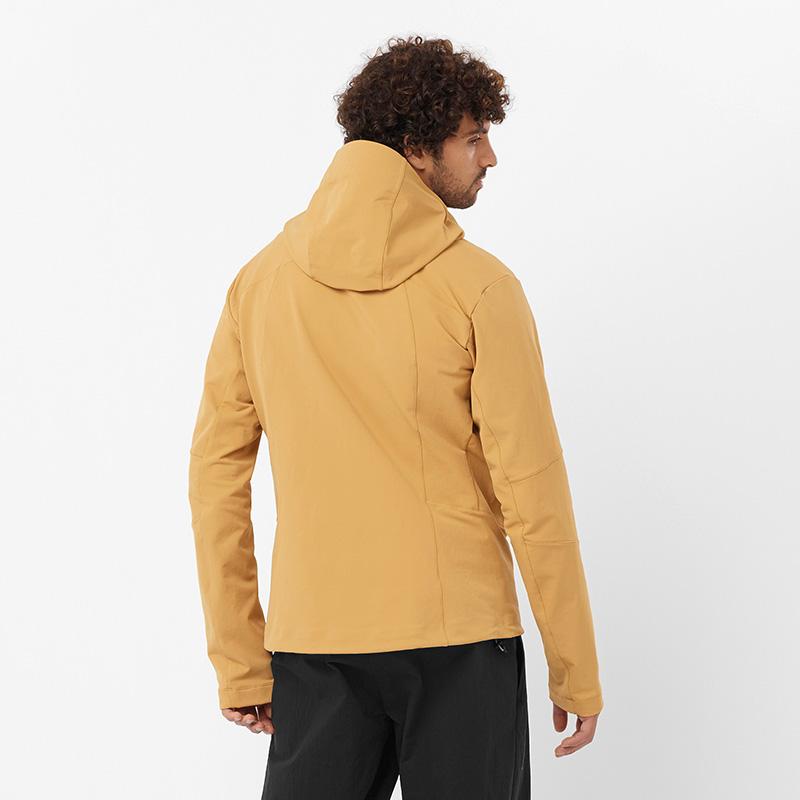 SALOMON Однотонная простая водонепроницаемая дышащая куртка с капюшоном для отдыха на открытом воздухе мужские куртки цвета хаки C22162