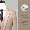 Men's Slim Fit Three-Piece Suit: Business Casual, Formal Wear, Wedding Tuxedo, Groomsmen, Groom's Attire.