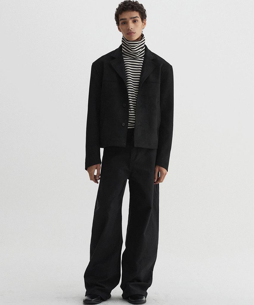 Dnsr Suede Crop Blazer Black