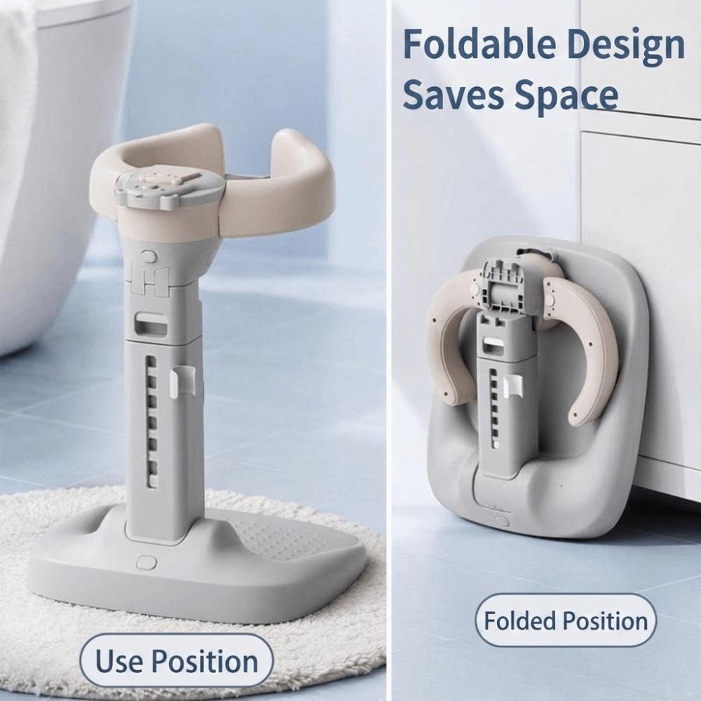 Non-Slip Baby Bath Support Foldable Bathing Helper Space-Saving Toddler Bath Seat Shower Use