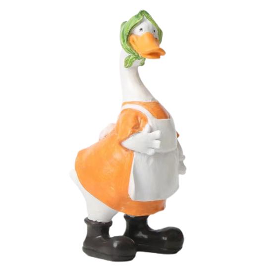 Фигурка утки из мультфильма, смола, Мать, Отец, утка, статуя, скульптура животного, домашний офис, настольный сад, украшение, орнамент, фестиваль