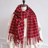 New Fashion Imitation Cashmere Scarf  for Women Warm  Plaid Wraps Neckerchief Winter Tassel Echarpe Poncho Shawls Stole