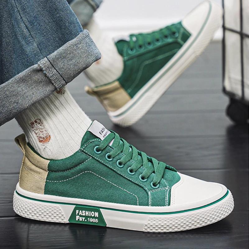 Классические мужские парусиновые туфли, модная обувь для скейтбординга для мужчин, удобные нескользящие повседневные кроссовки, дышащая мужская обувь для ходьбы
