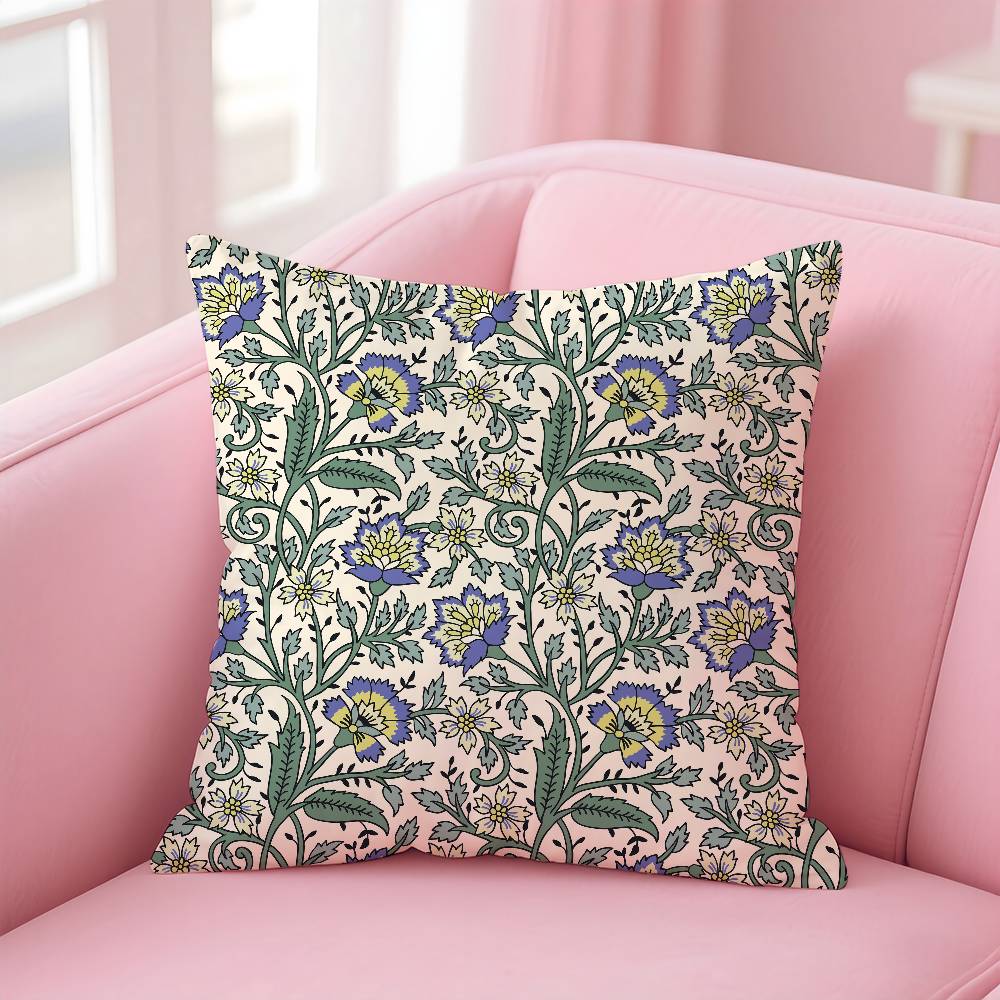 William Morris Floral Pillow Case Pattern Printing Pillowcase Living Room Sofa Cushion Cover Bedroom Room Decor