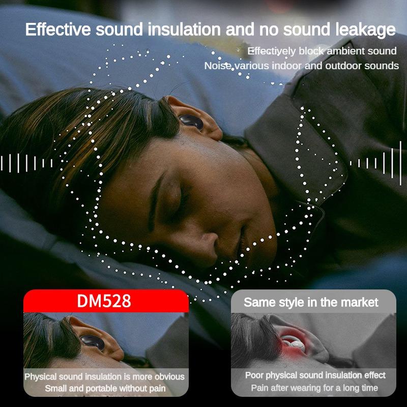 Мини-невидимые наушники для сна Bluetooth 5.3 Скрытые наушники Водонепроницаемые шумоподавление TWS Беспроводные гарнитуры Спортивные стереонаушники