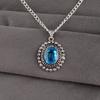 Серебряный кулон с драгоценным камнем топаз Swiss Blue 1,6 дюйма, дизайнерский кулон из стерлингового серебра 925 пробы Для нее VPP-3-5