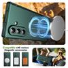 Ультратонкая магнитная крышка для Samsung Galaxy Z Fold 7/6/5 Многофункциональная вращающаяся на 360° подставка со стеклянным защитным экраном