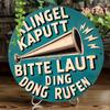 Vintage Do Not Disturb Hand Symbol Round Metal Sign Retro Warning Tin Plate Wall Decor for Home Bedroom Decoration