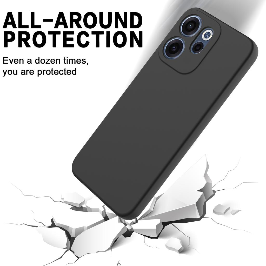 For Oppo Reno15 FS 5G/Oppo Reno15 F 5G Liquid Silicone Case Phone Back Cover with Hand Strap