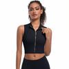 Nessaj Безрукавный спортивный жилет для йоги на молнии, женский фитнес-бюстгальтер, однотонный топ для бега и тренировок