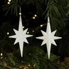 1-6 Pcs Christmas Creative Crafts Christmas Tree Home Decoration White Plastic Multiple Styles Christmas Ornaments