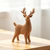 Креативные сезонные акценты для интерьера 3D-печатная фигурка оленя, скульптура оленя в скандинавском стиле с полосками для Рождества, прочный легкий настольный декор