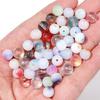 50 шт. Блестящие круглые стеклянные бусины 8 мм Разноцветные Lampwork Свободные Разделители Бусины Для Изготовления Украшений Поделки Своими Руками Браслет Аксессуары