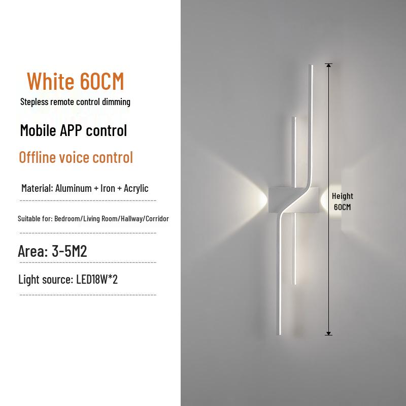 Minimalist Long Strip Light for TV Background, Bedroom, or Staircase Decor