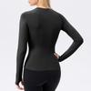 Women's Yoga Wear Long Sleeve Cool Breathable Sports T-shirt Running Fitness Top Anti-ultraviolet