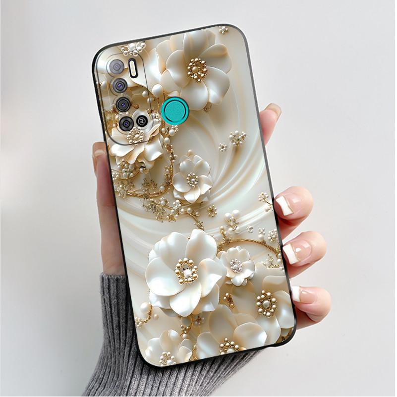 Чехол для Tecno Pouvoir 4 Pro LC7 LC8 Мягкий Силиконовый TPU Чехол для Телефона Для Tecno Pouvoir 4 4Pro LC 7 LC 8 Задняя Крышка Цветочные Fundas