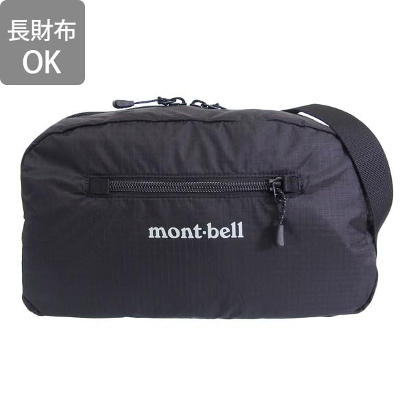 Сумка через плечо, сумка для тела, нейлоновая карманная легкая сумка M 1123986 [Montbell] Мужская женская (черный (BK))