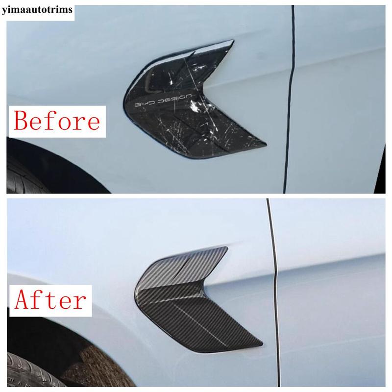 Car Side Body Air Intake Flow Vent Wing Fender Leaf Board Panel Decoration Cover Trim For BYD Seal EV 2024 Accessories