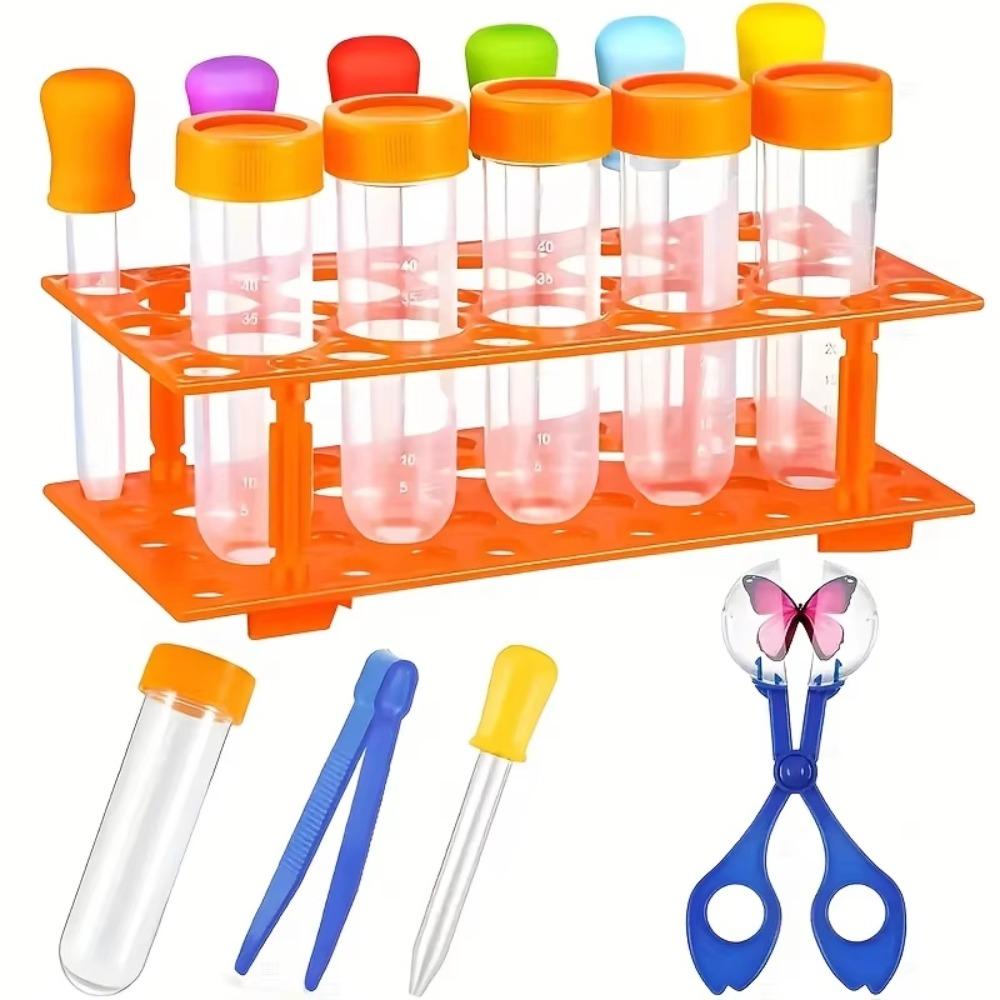 Learning Plastic Droppers Centrifuge Tube Holder Science Test Tubes Kids Test Tubes Student Use