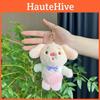Adorable Piglet Plush Keychain With Soft Short Plush And Cute Cartoon Design In Green Blue Pink