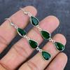 Хромдиопсид Драгоценный камень 925 Стерлинговое серебро Ювелирное изделие Серьга 2.72"