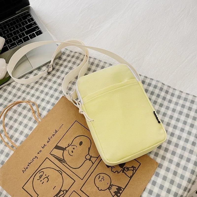 Mobile Phone Bag Women's Single Shoulder Crossbody Bag Coin Purse Nylon Handbag Minimalist Small Cell Phone Pouch