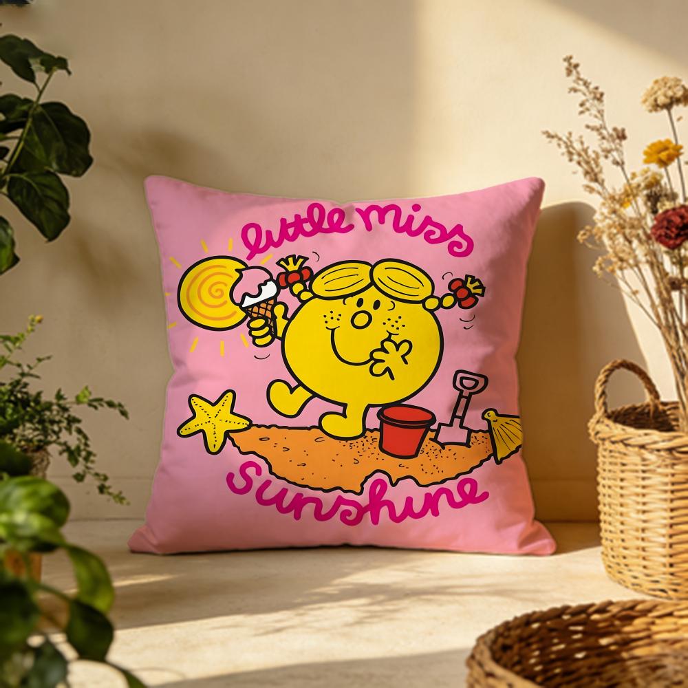 Popular MMrMen and Little Missinging Cushion Cover Versatile DoubleSided Pillow Case Fit for Sofa Bed Car  Daily Decor