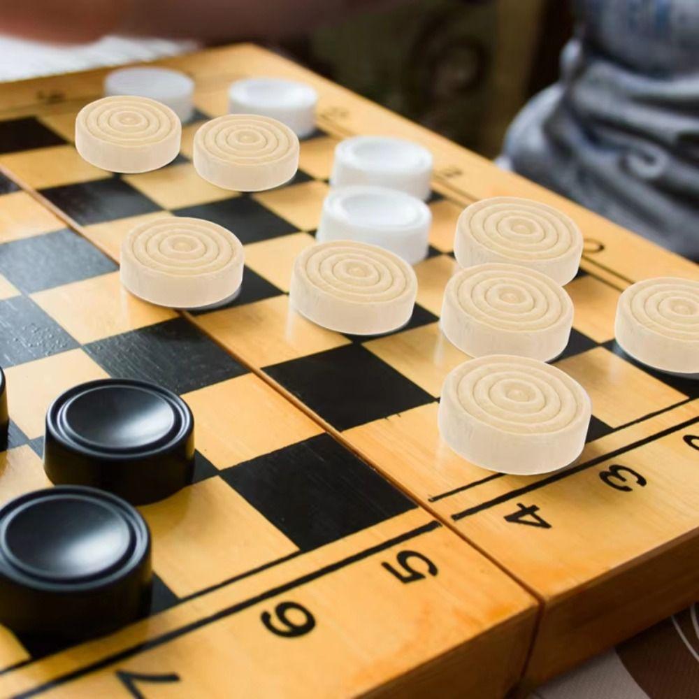 24 шт./набор Стандартные аксессуары для шахматной игры Изысканные деревянные шашки Международные шахматные столы