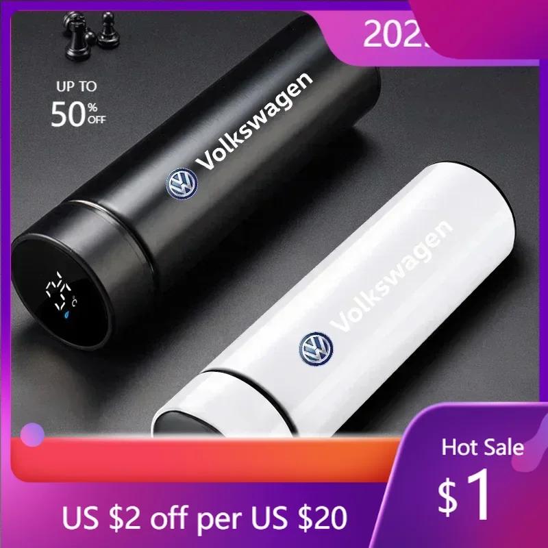For VW Hot 2025 New B5 2025 Hot For Volkswagen Car Smart Thermos Mug Insulation Cup Led Digital Temperature Display For Volkswag