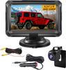 Stynxro AHD Backup Camera Monitor Set for Rearview Monitor with Switchable Night Compatible with 12V IP67 Waterproof and Two Installation Japanese