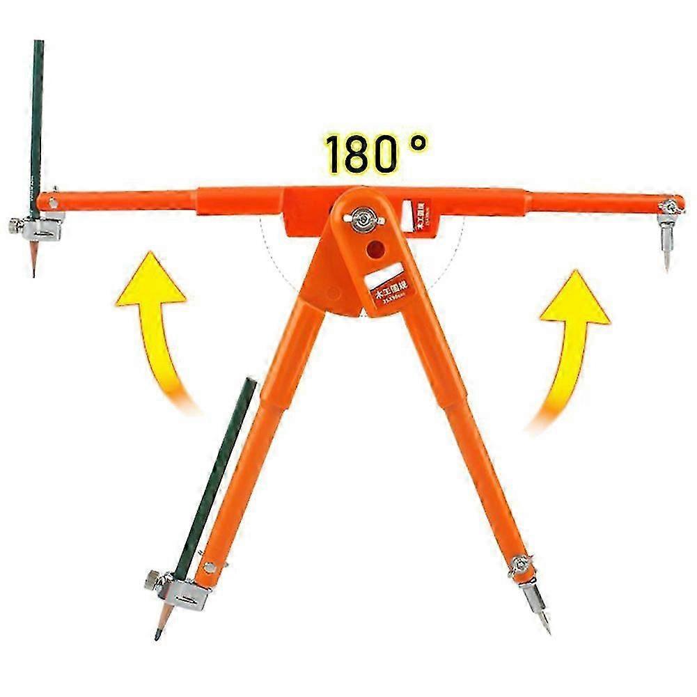 1Pc Carpenter Precision Pencil Compasses Large Diameter Adjustable Dividers Woodworking Compass Max
