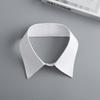 White Lapel Shirt Fake Collar Half Shirt Blouse for Women Men Shirt Detachable Solid Color Collar Sweater Fuax Cols