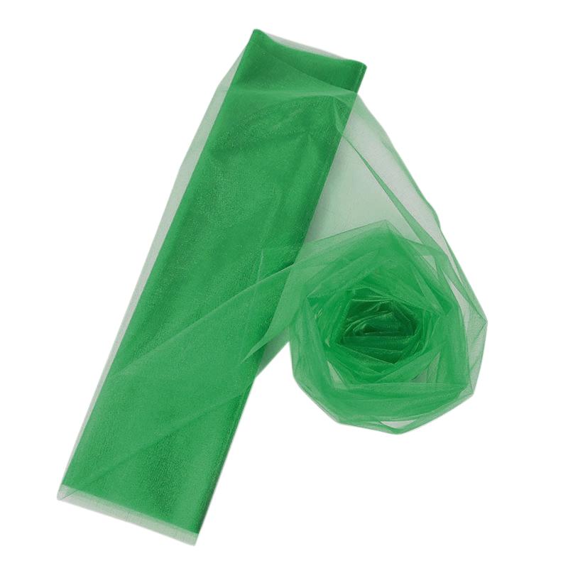 5/10M Organza Roll Fabric Sheer Crystal Tulle Roll Wedding Birthday Party Backdrop Decoration DIY Yarn Chair Sashes Baby Shower