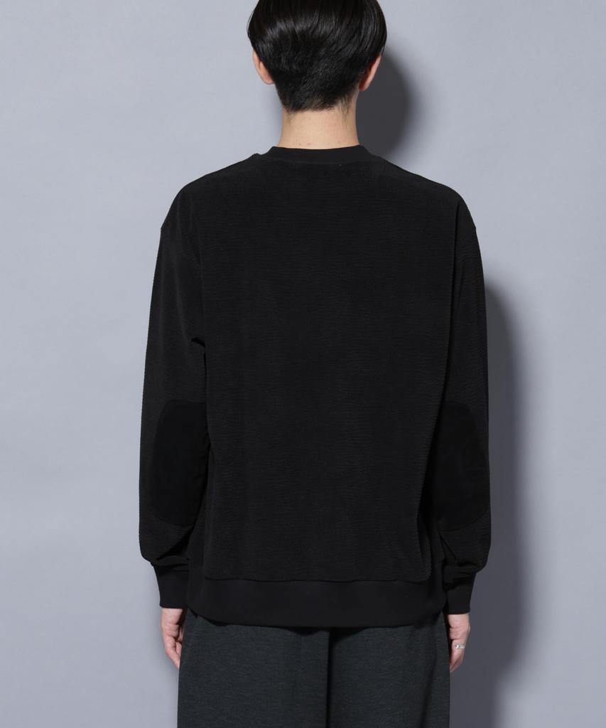 Nano Universe Mall JQD Corduroy Crew Neck Pullover, Men's, Size M, 185, Khaki Gray, 668-5223231