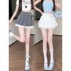 Pure Desire Pleated Lace-Trim A-line Mini Skirt - Women's Autumn Niche Style