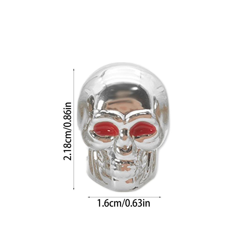 Yoryu Skull Tire Valve Cap,Skull Valve Stem Cap,4pcs Skull Motorcycle Valve Stem Caps |