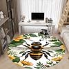 1pc Bee Floral Pattern Chair Carpet for Office, Non-slip, Soft and Durable Rug, Perfect for Office, Living Room yy251103196