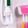 Автоматический дозатор зубной пасты, держатель зубных щеток, простая установка, настенная подставка для зубных щеток в ванной