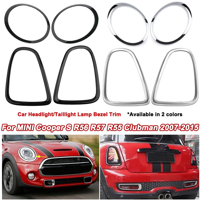 Car Front/Rear Lamp Frame Headlight Trim Ring For BMW Mini R55 R56 R57 R58 R59 2007-2015 Headlamp Taillight Surround Cover Trims