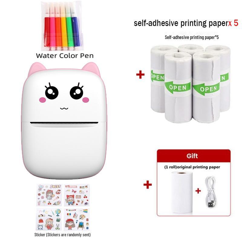 Беспроводной портативный мини-принтер для мобильных телефонов - компактный принтер для самоклеящихся этикеток и фотографий