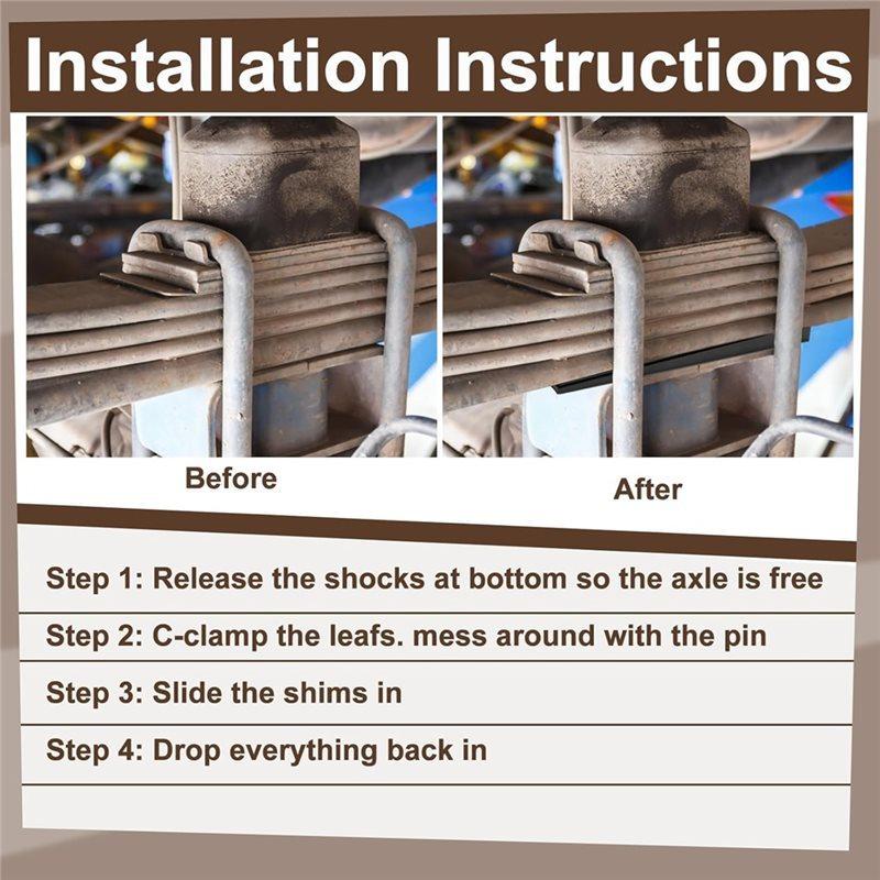 For Leaf Spring For Lifter Axle Shims 2.5 Degree Angle Correction Suspension Pinion Angle Shims Wedges