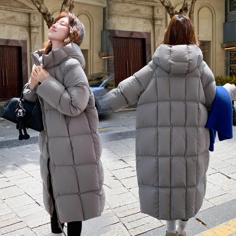Autumn Winter Thicken Warm Parka Women Casual Sweety Solid Color Big Pocket Loose Long Hooded Coat Jackets Outwear