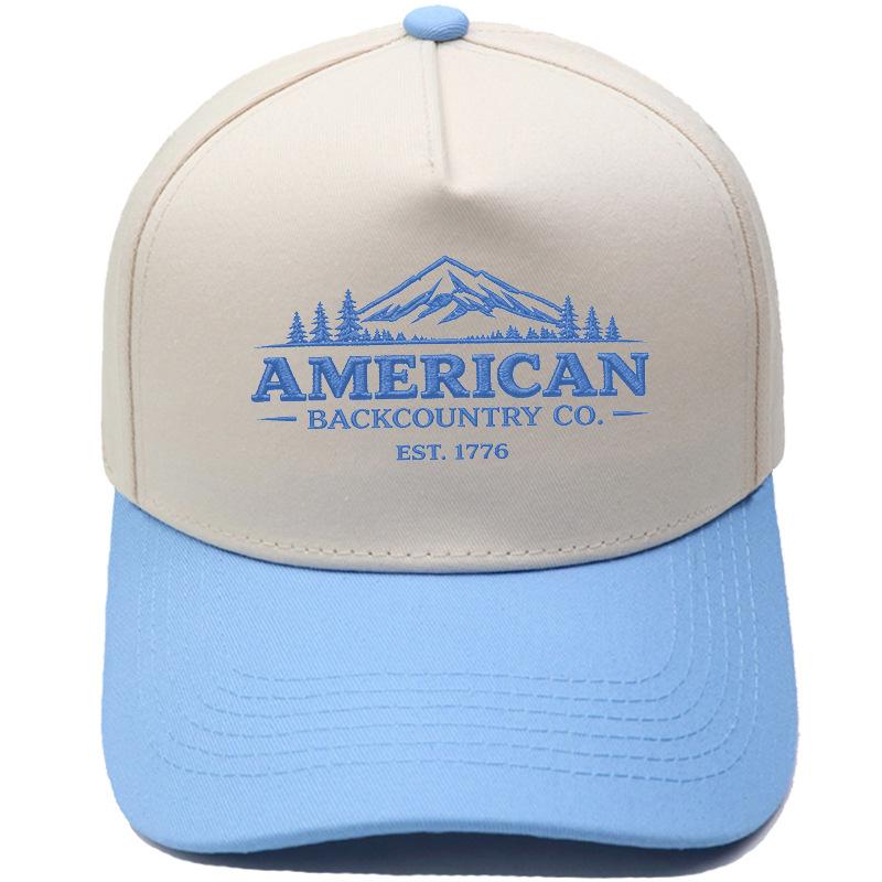 AMERICAN BACKCOUNTRY CO. Truck driver hat embroidery color matching baseball cap men and women casual