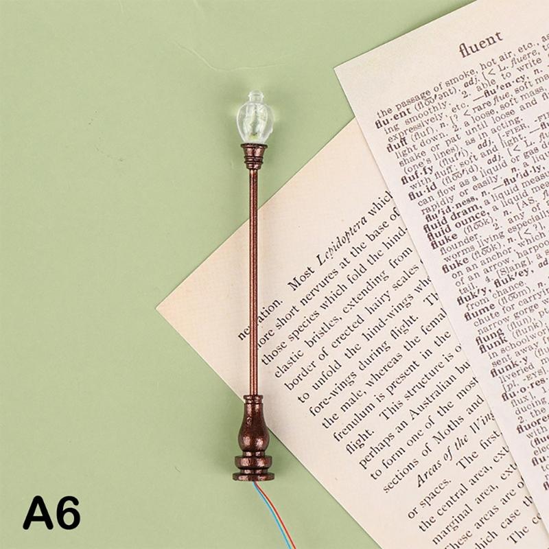 Рождественская деревня 1:87 Мини Модель Уличного Фонаря Миниатюрный Столбовой Фонарь Железнодорожные Лампы Уличные Фонари для Мини Ландшафта