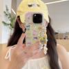 Милый мультяшный чехол для телефона с животными для iPhone 16 14 Pro 15 13 12 Pro Max Задняя крышка с цепочкой Противоударные жесткие чехлы Kawaii Funda