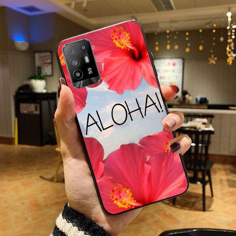 Aloha Palm Trees Funda Phone Cover For OPPO A74 A94 5G A3S A5S A9 A12 A15 A15S A52 A53 A53S A72 A73 2020 A91 5G Cases Coque